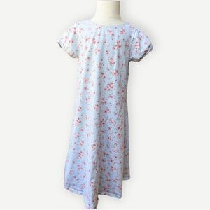 Mini Boden Girls Kids Short Sleeve Loose Blue Floral Cotton Dress. 3-4. 3. 4.